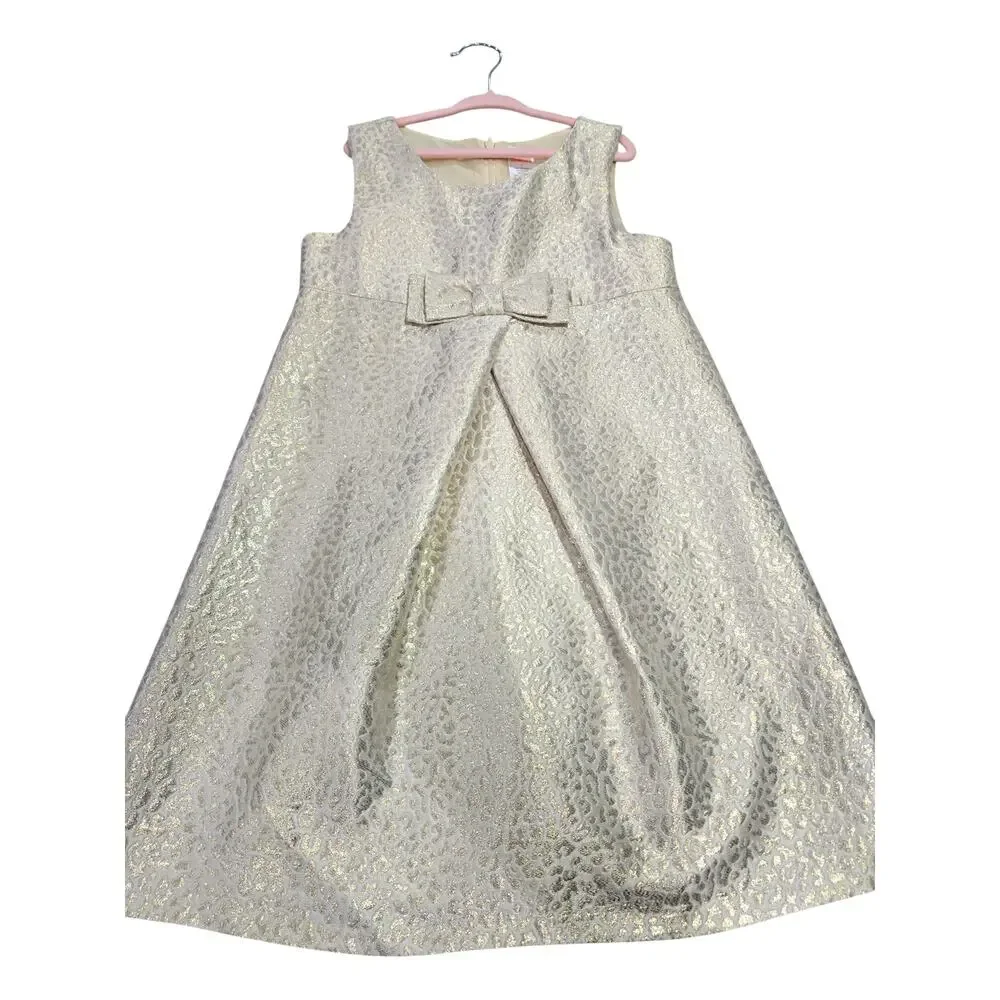 Gymboree Gold Metallic Print Party Dress